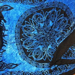 Blue Renaissance Celtic Tapestry / Scarf / Blanket